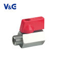 1/4" - 3/4" M-BSP x F-BSP Valogin 232 psi Chrome Plated Brass Mini Ball Valve